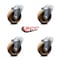 Service Caster 4 Inch High Temp Phenolic Wheel Swivel Bolt Hole Caster Set SCC-BH20S414-PHSHT-4 - alternate 4